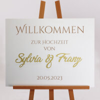 Willkommen-Schilder