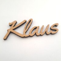 Gästenamen aus Holz in 3 Holzfarben