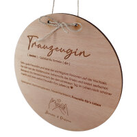 Personalisiertes Trauzeuginnen-Holzschild