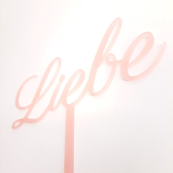 "Liebe" Caketopper aus Holz oder vielen Acrylglasfarben