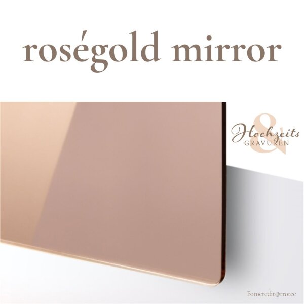 Acryl roségold mirror