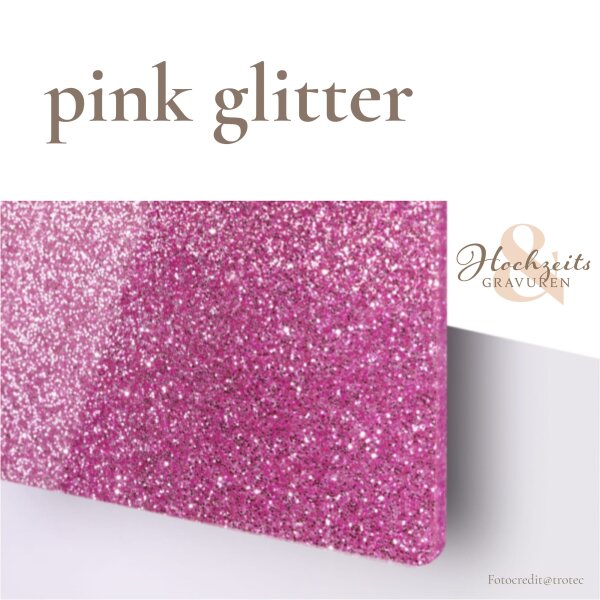 Acryl pink glitter