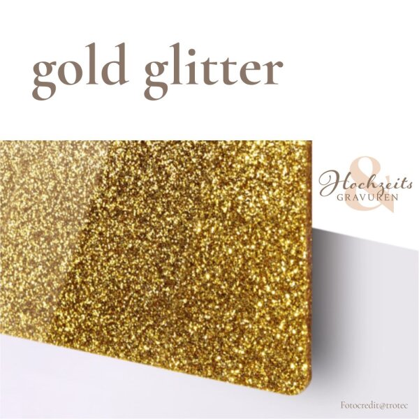 Acryl gold glitter