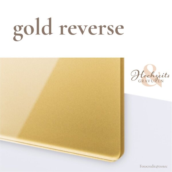 Acrylglas gold reverse